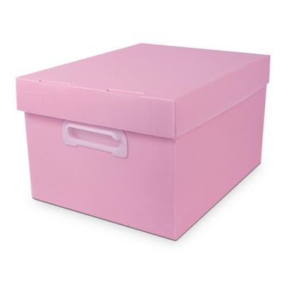 Caixa Organizadora Grande Rosa Pastel Fosca Best Box Polibras 022322