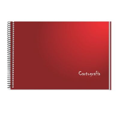 Caderno Cartografia Espiral Capa Dura 48fls Vermelho Tamoio