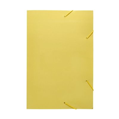 Pasta Aba Elastica Cartao Duplex 230g Amarelo Pastel Polycart