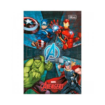 Caderno Linguagem Brochura Capa Dura 1/4 80fls Avengers Assemble Tilibra