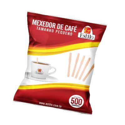 Mexedor Madeira Para Cafe Curto Com 7,5cm Pct C/500un Mexa Estilo