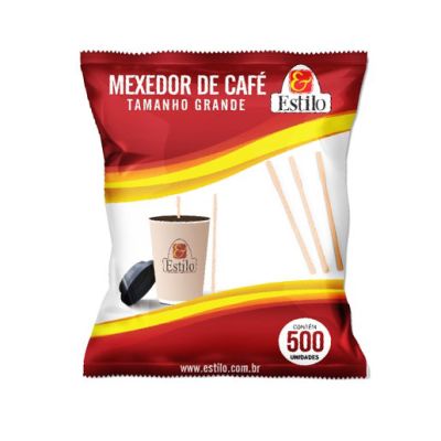 Mexedor Madeira Para Cafe Longo Com 15cm Estilo Pct C/500un Mexb