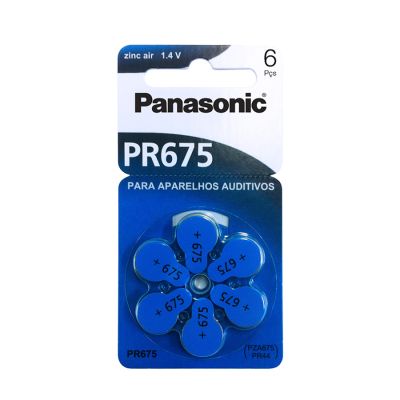 Pilha Bateria Auditiva C/6 Un Pr-675 Panasonic