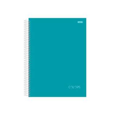 Caderno Universitario Capa Dura 1x1 80fls Colors Azul S.d