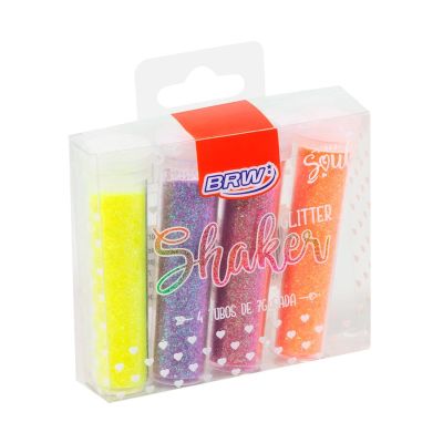 Glitter Shaket Neon Bls C/4 Cores  De 7g Cada Soul Brw Gl0500
