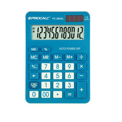 Calculadora Mesa 12 Digitos Pc286bl Azul Procalc