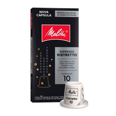 Capsula Cafe Espresso Melitta Ristretto 10 50g C/10 Unidades