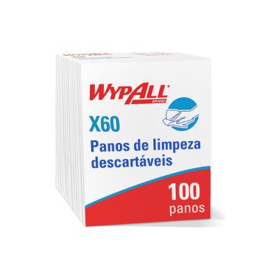 Pano Wipe Wypall X60 Branco 34 X 29cm C/ 100 Panos