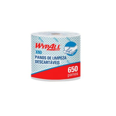 Pano Wipe Wypall X60 Azul 28,3 X 28,9cm C/ 650 Panos