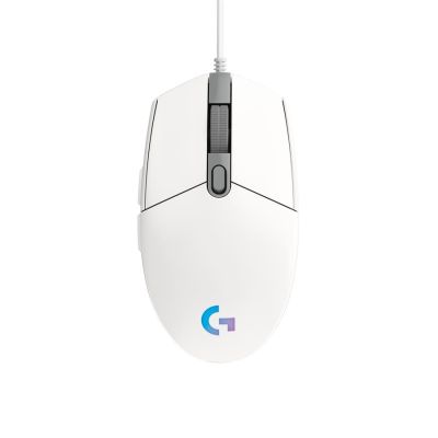 Mouse Com Fio Usb Gamer G203 Branco Lightsync 910-005794 Logitech