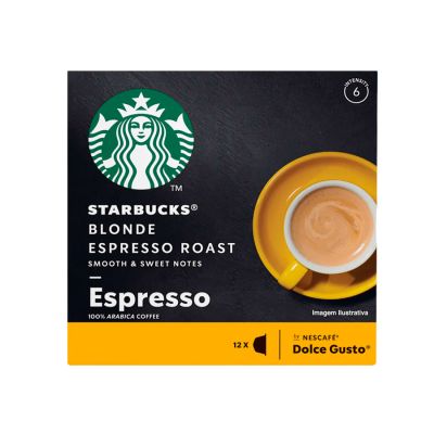 Capsula Cafe Espresso Blonde Starbucks P/ Dolce Gusto C/12 Unidades