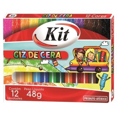 Giz De Cera 12 Cores Fino 677377 Kit