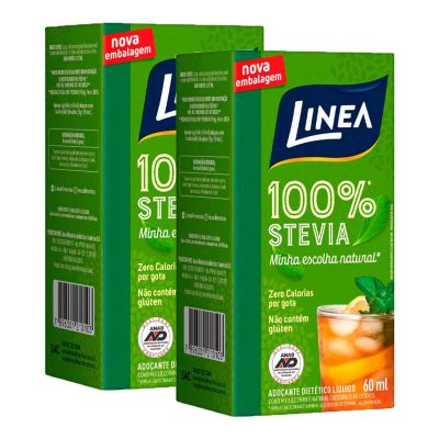 Adocante Liquido Stevia C/2un 60ml Linea (embalagem Promocional)