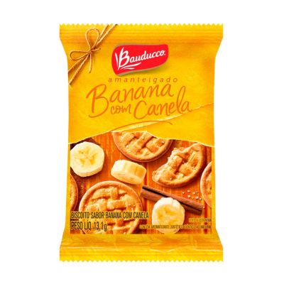 Biscoito Amanteigado Banana E Canela Sache 13,1g Bauducco