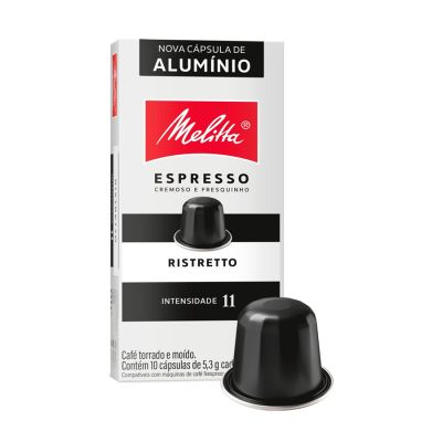 Capsula Cafe Espresso Melitta Ristretto 11 53g C/10 Unidades