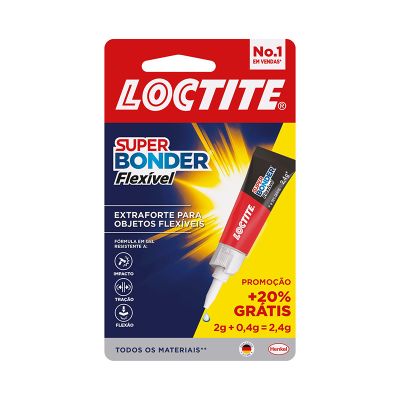 Cola Instantanea Super Bonder Flexivel 2g + 20% Gratis Loctite